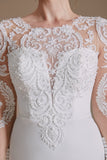 New Arrival Mermaid Long Sleeve Sweep Train Wedding Dress