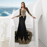 Stunning Mermaid Long Sleeve Beading Satin Prom Dress With Long Dress Shawl WH59323