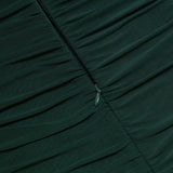 Elegant Green Spaghetti Straps Pleats Homecoming Dresses