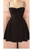 Spaghetti Straps Black Lace Homecoming Dress BD0067