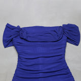 Blue Off The Shoulder Sheath Homecoming Dresses