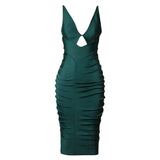 Sexy Green Deep V-Neck Bandage Homecoming Dresses