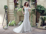 Classic A Line Sleeveless Appliques Tulle Court Train Wedding Dress WH30266