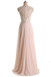 Jewel Chiffon and Lace Bridesmaid Party Dresses Long Prom Dresses