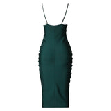 Sexy Green Deep V-Neck Bandage Homecoming Dresses