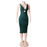 Sexy Green Deep V-Neck Bandage Homecoming Dresses