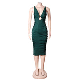 Sexy Green Deep V-Neck Bandage Homecoming Dresses