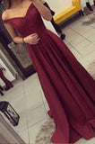 Elegant Sleeveless Burgundy Prom Dress