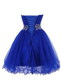 Sweetheart Short Blue Bridesmaid Dresses Homecoming Dresses