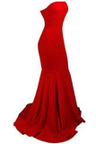 Sleeveless Strapless Mermaid Zipper Floor Length Party Dress