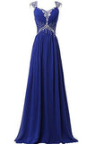 V-Neck Chiffon Long Prom Dress Party Dress