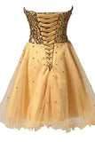 Short Sequins Tullle Homecoming Dress Prom Gown