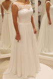 A Line Backless Beach Wedding Dresses Ball Gowns