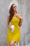 Elegant Yellow Sleeveless Short Homecoming Dress