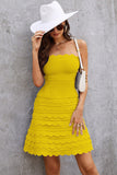 Elegant Yellow Sleeveless Short Homecoming Dress