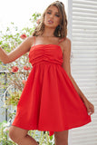 Simple Spaghetti Straps Short Homecoming Dresses