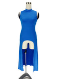 Blue Sleeveless Long Casual Dresses FP6005