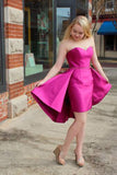 Sexy Sweetheart Strapless Fuchsia Mermaid Sleeveless Party Dress Homecoming Dress PH677