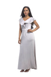 Ruffle V-Neck Formal Long Dresses FP3510