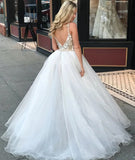 Sheath Spaghetti Straps White Detachable Train Prom Dress with Appliques Quinceanera Dress P1274