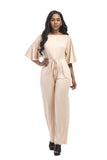 Short Sleeve Belted Jumpsuit FP6019