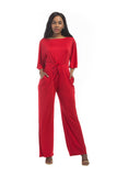 Short Sleeve Belted Jumpsuit FP6019