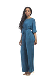 Short Sleeve Belted Jumpsuit FP6019