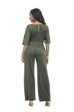 Short Sleeve Belted Jumpsuit FP6019