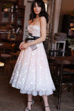 Elegant A Line Spaghetti Strap Tulle Homecoming Dresses PD1124