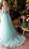 Princesses Romantic Boho Off the shoulder Long Sleeve Wedding Dress PH546