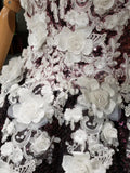 Ball Gown Off the Shoulder V-Neck Satin Prom Dress with Hand Made Flowers Quinceanera Dress P1364