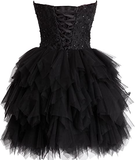 Mini Princess Strapless Ruffled Homecoming Cocktail Dress