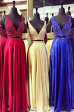 Luxury Chiffon Sequins V-Neck Two Pieces Prom Dresses Evening Dresses PM810