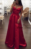 Spaghetti Straps Sweetheart Plus Size Floor Length Prom Dress PM738