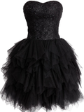 Mini Princess Strapless Ruffled Homecoming Cocktail Dress