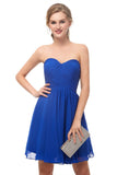 Elegant A Line Strapless Knee Length Chiffon Homecoming Dress WH12673