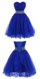 Modern Sweetheart Knee Length Royal Blue Homecoming Dress PM326