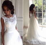 Fashion A Line High Waist Wedding Dress