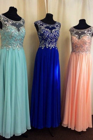 Real Made A Line Beading Chiffon Real Made Prom Dress BG33