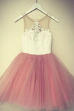 Blush Pink Homecoming Dresses,Cheap Short Lace Homecoming Dress for teens PM110