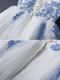 Elegant Sweetheart Tulle Appliques Short Mini A-Line Sweet 16 Dress PM787