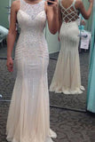 Beading Mermaid Long Prom Dresses Evening Dresses PM555