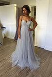 Elegant Spaghetti Straps Beautiful Backless Long Prom Dress