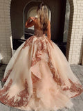 Sweetheart Strapless Sequins Ball Gown Quinceanera Dress with Beads P1453