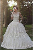 Ball Gown Tulle Sleeveless Beach Outdoor Garden Handmade Women's Wedding Dress PM57