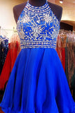 Royal Blue Sparkle Beautiful Chiffon Fashion Beading Sweet 16 Dress PMR67