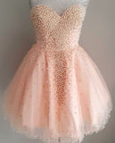 Sweetheart Short Tulle Homecoming Dress Ball Gown Party Dress