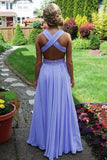 Charming V-Neck Prom Dresses Chiffon Prom Dresses Backless A Line Prom Dresses