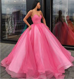 Sweetheart Strapless Yellow Long Modest Prom Gown Ball Gown Quinceanera Dress P1177